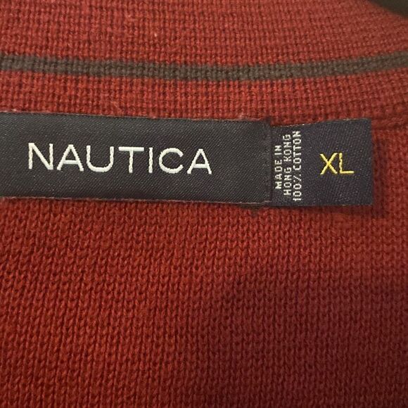 Nautica, Red Pull-Over, Size XL, 100% Cotton, EUC - Picture 3 of 5